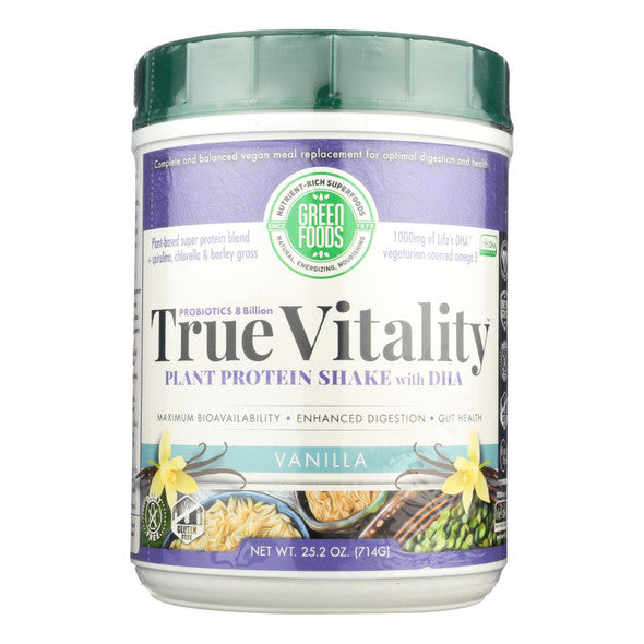 Green Foods True Vitality Plant Protein Shake In Vanilla - 1 Each - 25.2 OZ
