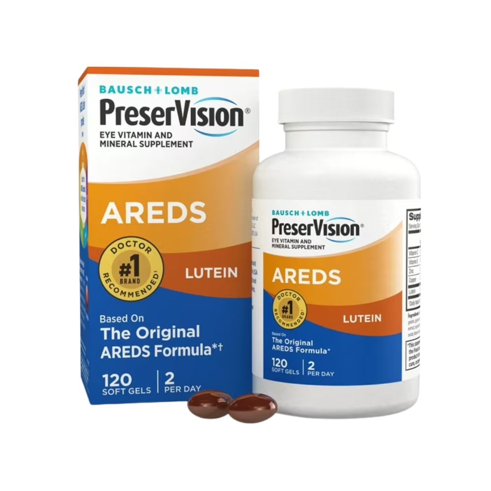 PreserVision AREDS Lutein, Eye Vitamin & Mineral Supplement, Beta-Carotene Free, Soft Gels 120ct
