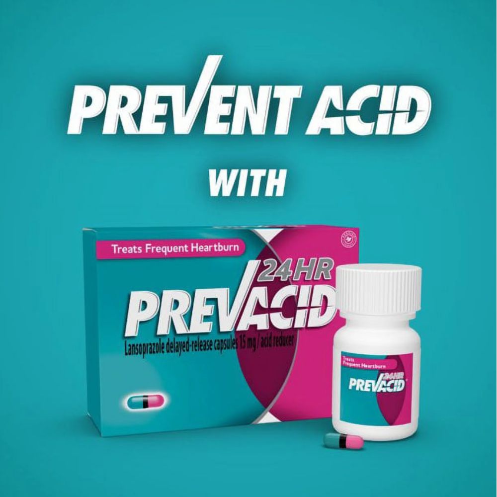 Prevacid 24HR Lansoprazole Delayed-Release Capsules, 15 mg- Proton Pump Inhibitor (PPI) for Heartburn Relief, 42 Count