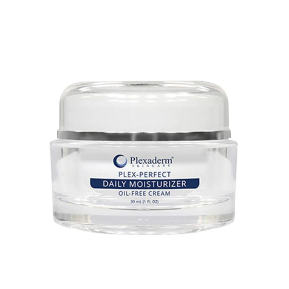 Plexaderm Daily Face Moisturizer Plex-Perfect - Hyaluronic Acid for Deep Hydration - For All Skin Types, Fragrance-Free, 1 fl oz