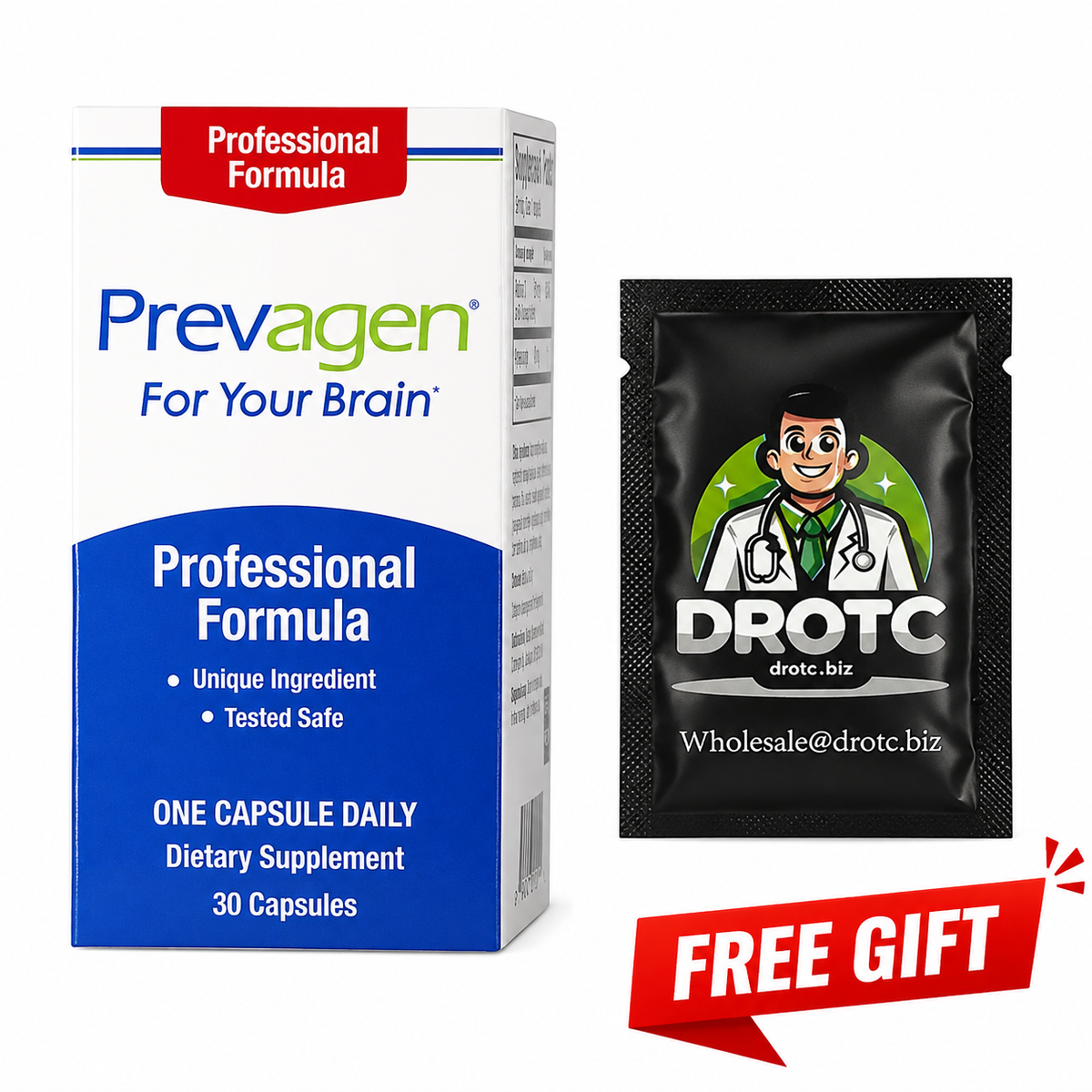 Prevagen® Professional Formula Capsules - 40mg Apoaequorin, 30ct + Free DR OTC Eye Wipe