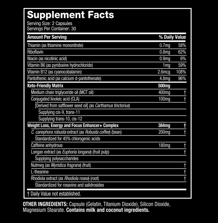 Xenadrine NextGen Supplements with MCT Oil, Increased Energy & Supports Metabolism, 60 Pills