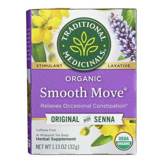 Traditional Medicinals Organic Smooth Move Herbal Tea - 16 Tea Bags - Case of 6