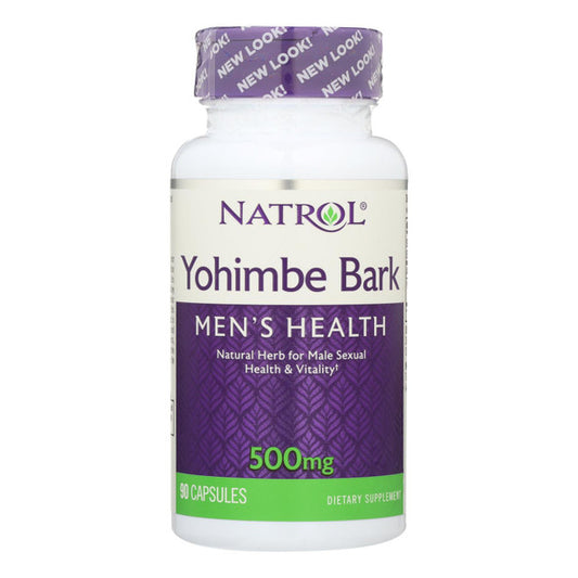 Natrol - Yohimbe Bark Supplement - 500 mg - 90 Caps