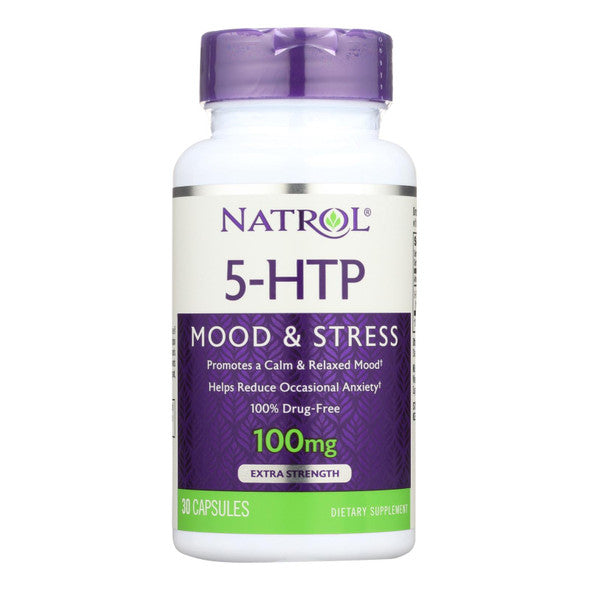 Natrol 5-HTP Mood & Stress  Supplement 100 mg - 30 Capsules