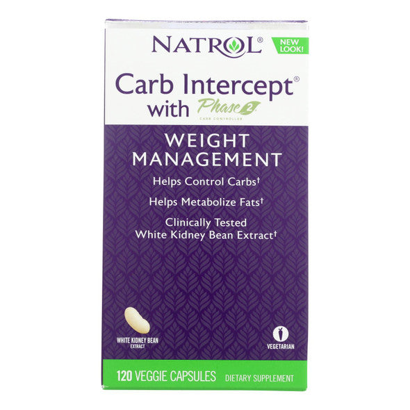 Natrol White Kidney Bean Carb Intercept - 120 Capsules