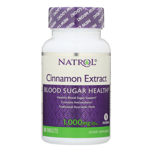 Natrol Cinnamon Extract - 1000 mg - 80 Tablets