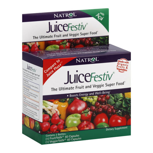 Natrol JuiceFestiv and VeggieFestiv - 2 ct - 60 Caps