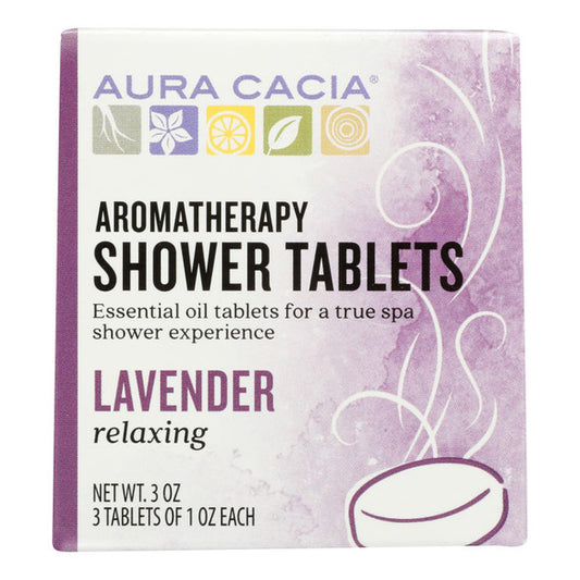 Aura Cacia - Aromatherapy Shower Tablets Relaxing Lavender - 3 Tablets