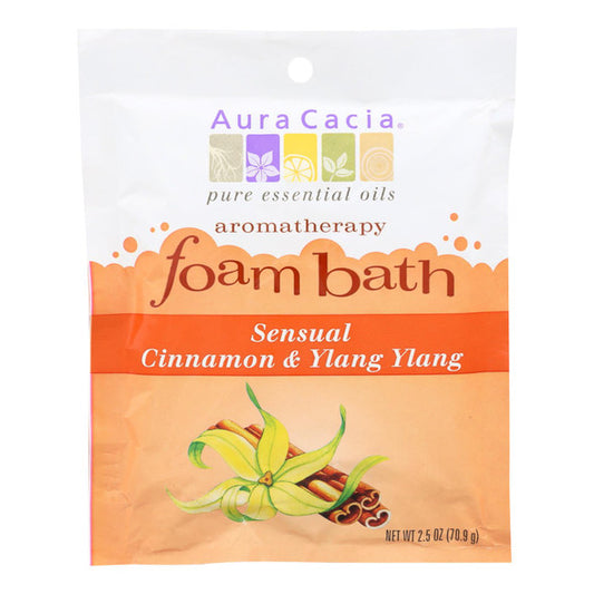 Aura Cacia - Foam Bath Cinnamon and Ylang Ylang - 2.5 oz - Case of 6