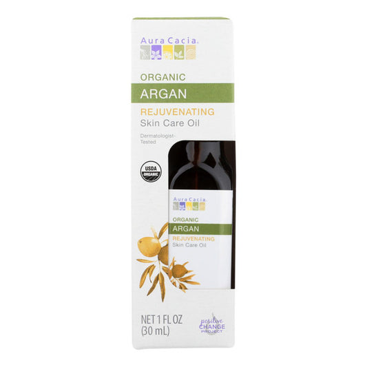 Aura Cacia - Organic Skincare Oil - Argan - Case of 3 - 1 fl oz