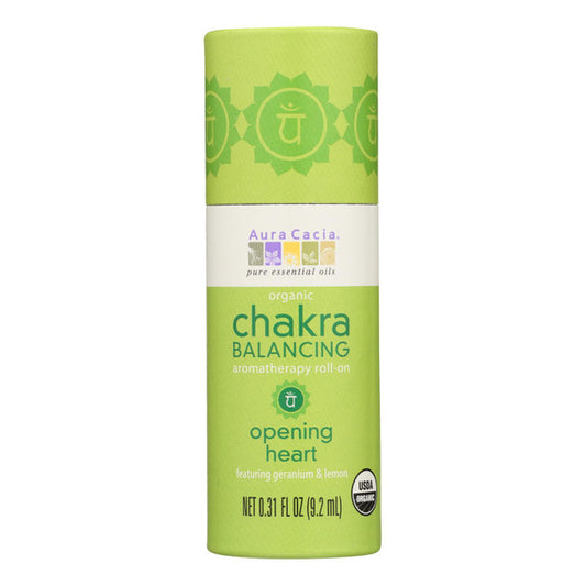 Aura Cacia - Organic Chakra Balancing Aromatherapy Roll-on - Opening Heart - .31 oz