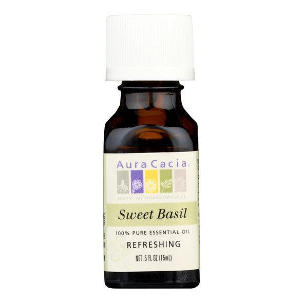 Aura Cacia - Pure Essential Oil Sweet Basil - 0.5 fl oz