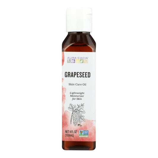 Aura Cacia - Natural Skin Care Oil Grapeseed - 4 fl oz