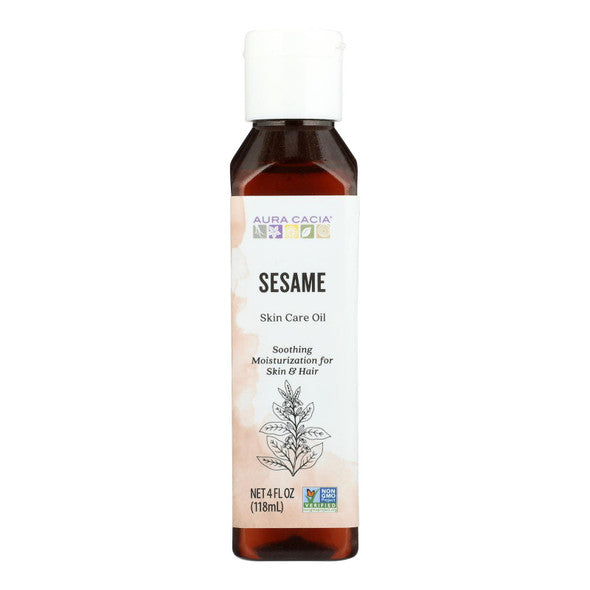 Aura Cacia - Natural Skin Care Oil Sesame - 4 fl oz