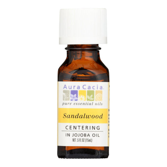 Aura Cacia - Precious Essentials Sandalwood Blended with Jojoba Oil - 0.5 fl oz