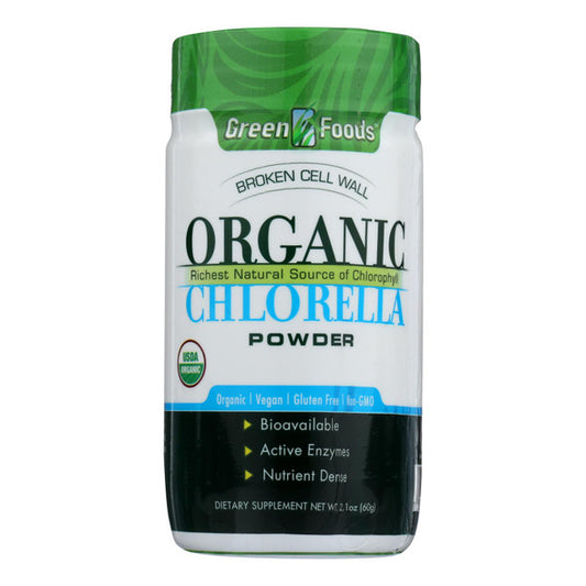 Green Foods Organic Chlorella Powder - 2.1 oz