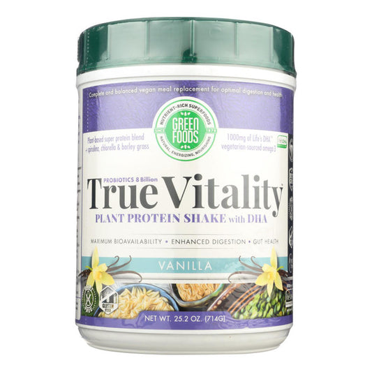 Green Foods True Vitality Plant Protein Shake In Vanilla  - 1 Each - 25.2 OZ