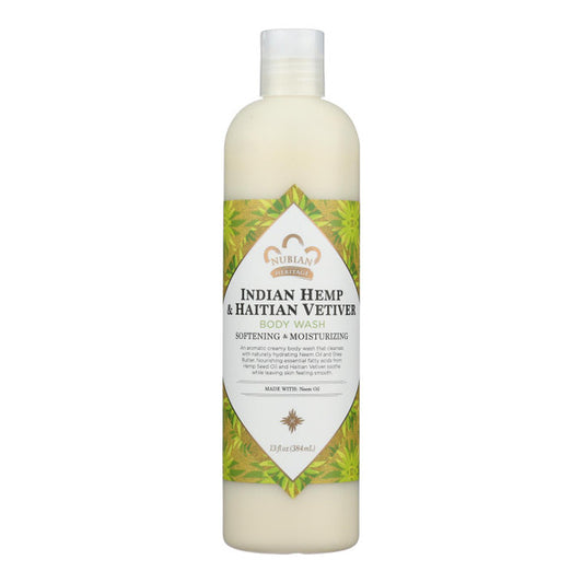 Nubian Heritage Body Wash Indian Hemp And Haitian Vetiver - 13 fl oz