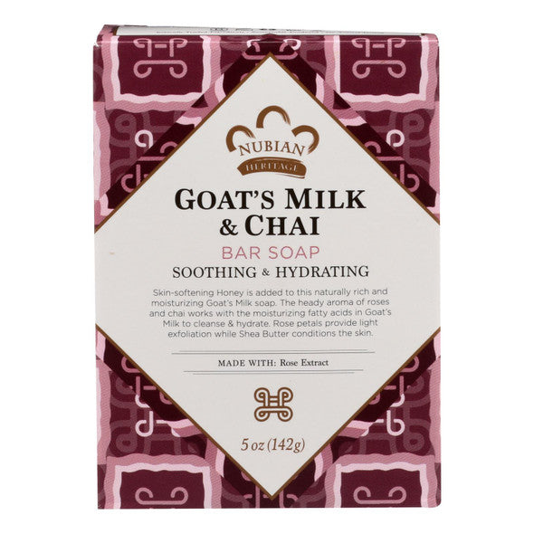 Nubian Heritage Bar Soap Goat's Milk And Chai - 5 oz