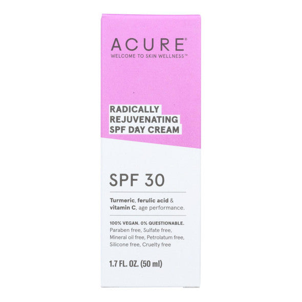 Acure - SPF 30 Day Face Cream - Radically Rejuvenating - 1.7 fl oz.