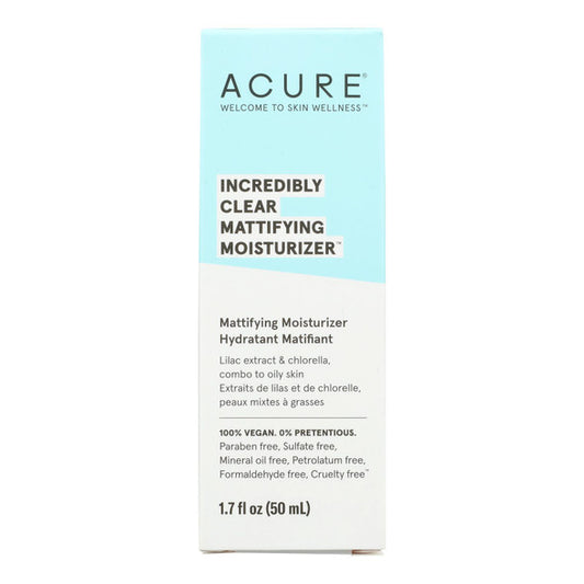 Acure - Oil Control Facial Moisturizer - Lilac Extract and Chlorella - 1.75 FL oz.