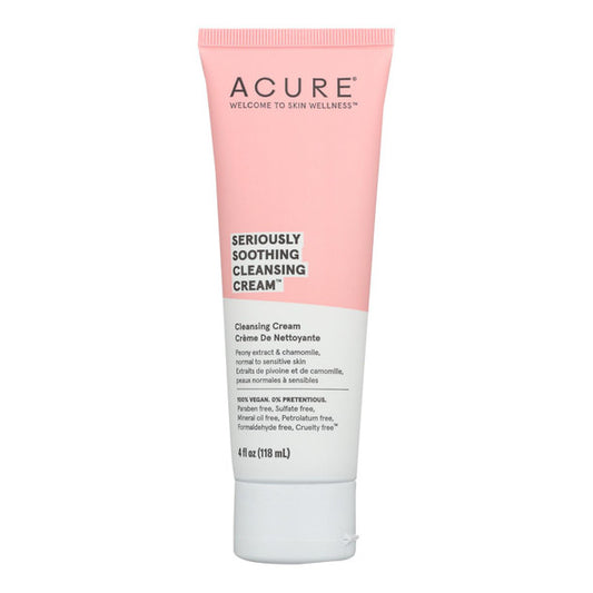 Acure - Sensitive Facial Cleanser - Peony Extract and Sunflower Amino Acids - 4 FL oz.