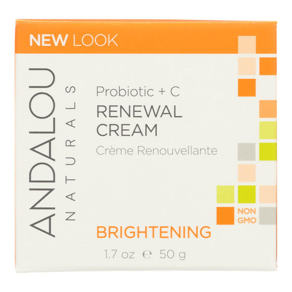 Andalou Naturals - Brightening Probiotic plus Vitamin C Renewal Cream - 1.7 fl oz