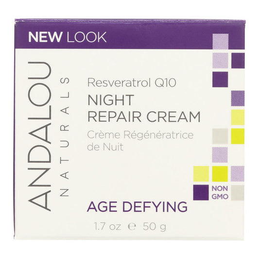 Andalou Naturals Resveratrol Q10 Night Repair Cream - 1.7 fl oz