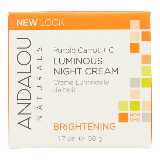 Andalou Naturals - Brightening Purple Carrot Night Cream plus Vitamin C - 1.7 oz