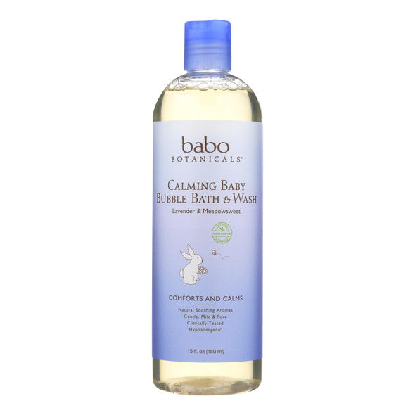 Babo Botanicals - Shampoo Bubblebath and Wash - Calming - Lavender - 15 oz