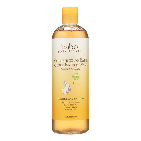 Babo Botanicals - Baby Bubble Bath and Wash - Moisturizing - Oatmilk - 15 oz