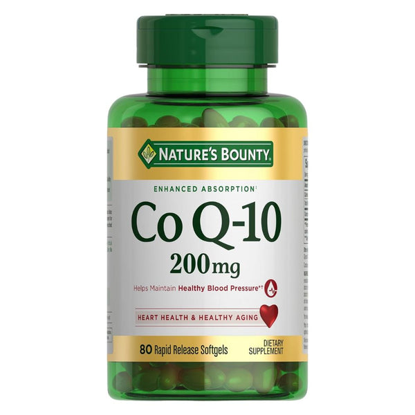 Nature's Bounty CoQ10, Supports Heart Health, Dietary Supplement, 200mg, 80 Rapid Release Softgels