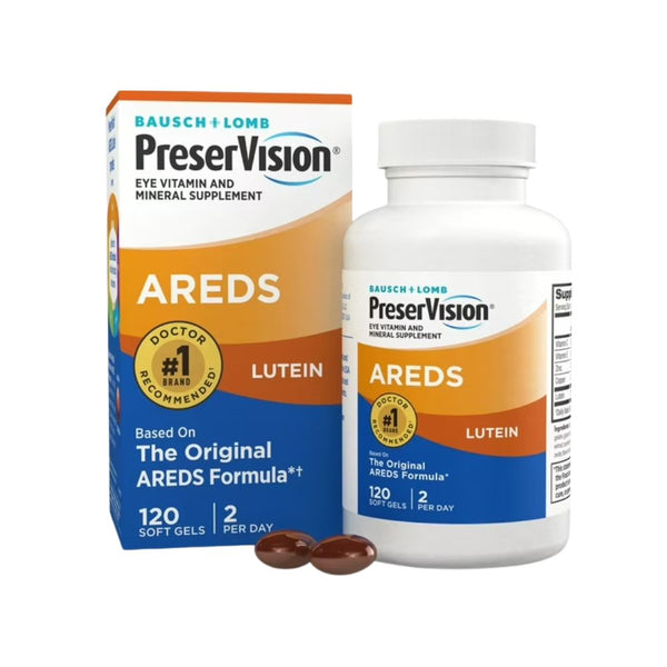 PreserVision AREDS Lutein, Eye Vitamin & Mineral Supplement, Beta-Carotene Free, Soft Gels 120ct
