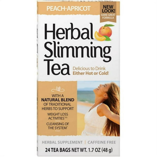 21st Century Herbal Slimming Tea, Peach Apricot, 24 Tea Bags