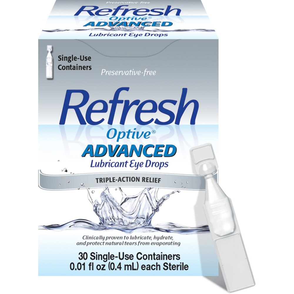 Refresh - Optive Advanced Lubricant Eye Drops, 30 ct