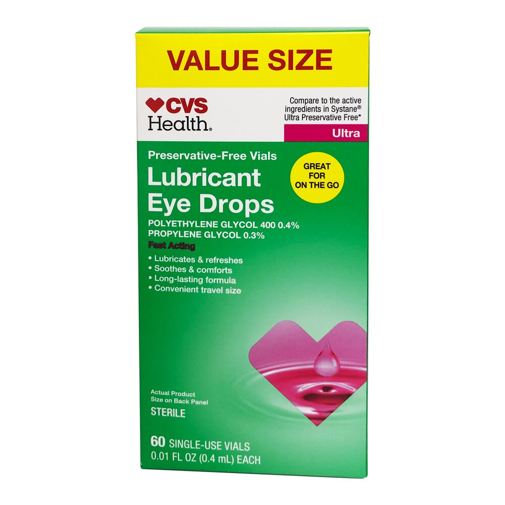 CVS Health - Preservative Free Lubricant Drops, 60 CT