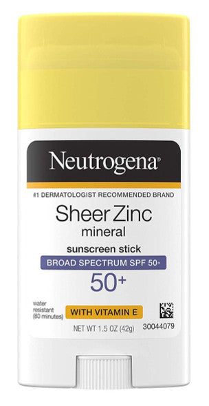 Neutrogena - Sheer Zinc Mineral Face & Body Sunscreen Stick - SPF 50 - 1.5 oz