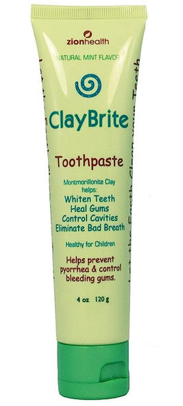 Zion Health - Toothpaste Claybrite Sensitive - 1 Each - 4 OZ