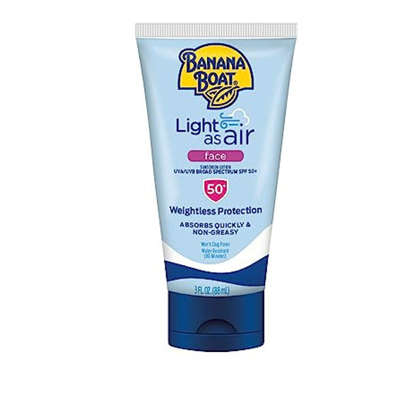 Banana Boat - Light As Air Sunscreen Face Lotion - SPF 50 - 3 oz