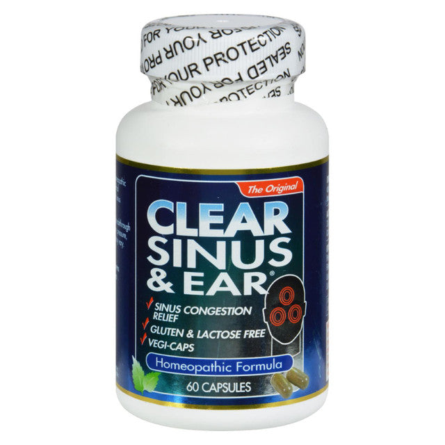 Clear Products - Homeopathic Aid to Clear Sinus and Ear - 60 Capsules