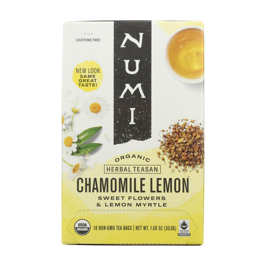 Numi Tea Herbal Tea - Chamomile Lemon - Caffeine Free - 18 Bags