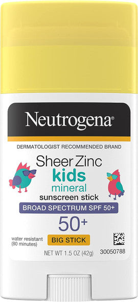 Neutrogena - Sheer Zinc Kids Mineral Sunscreen Stick - SPF 50 - 1.5 oz