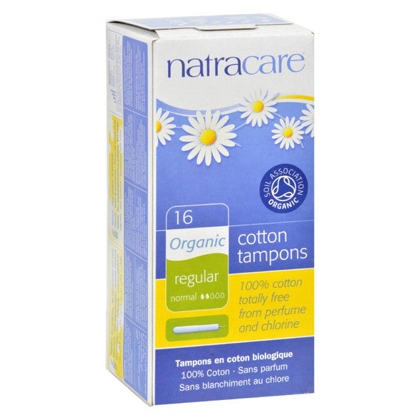 Natracare 100% Organic Cotton Tampons Regular w/ applicator - 16 Tampons