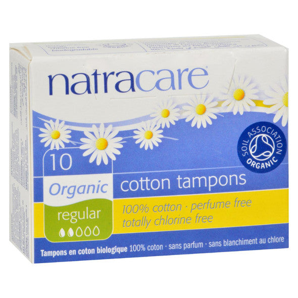 Natracare 100% organic cotton Tampons - Regular - 10 Pack