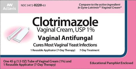 Actavis - Clotrimazole - Vaginal Antifungal Cream 1% with Reusable Applicator