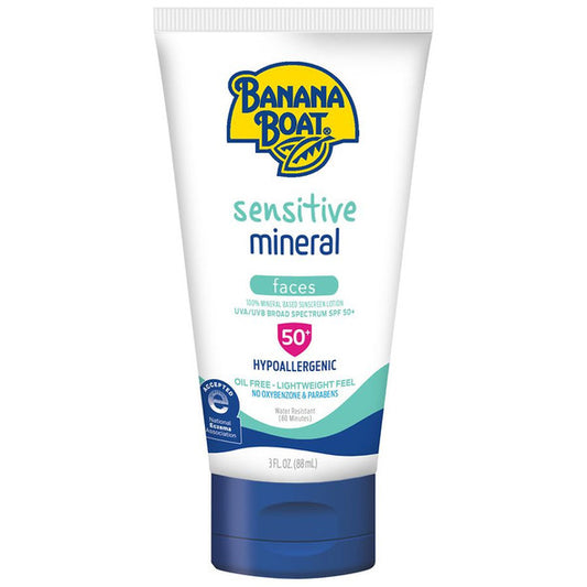 Banana Boat - Mineral Sunscreen Face Lotion - Sensitive - SPF 50 - 3 fl oz