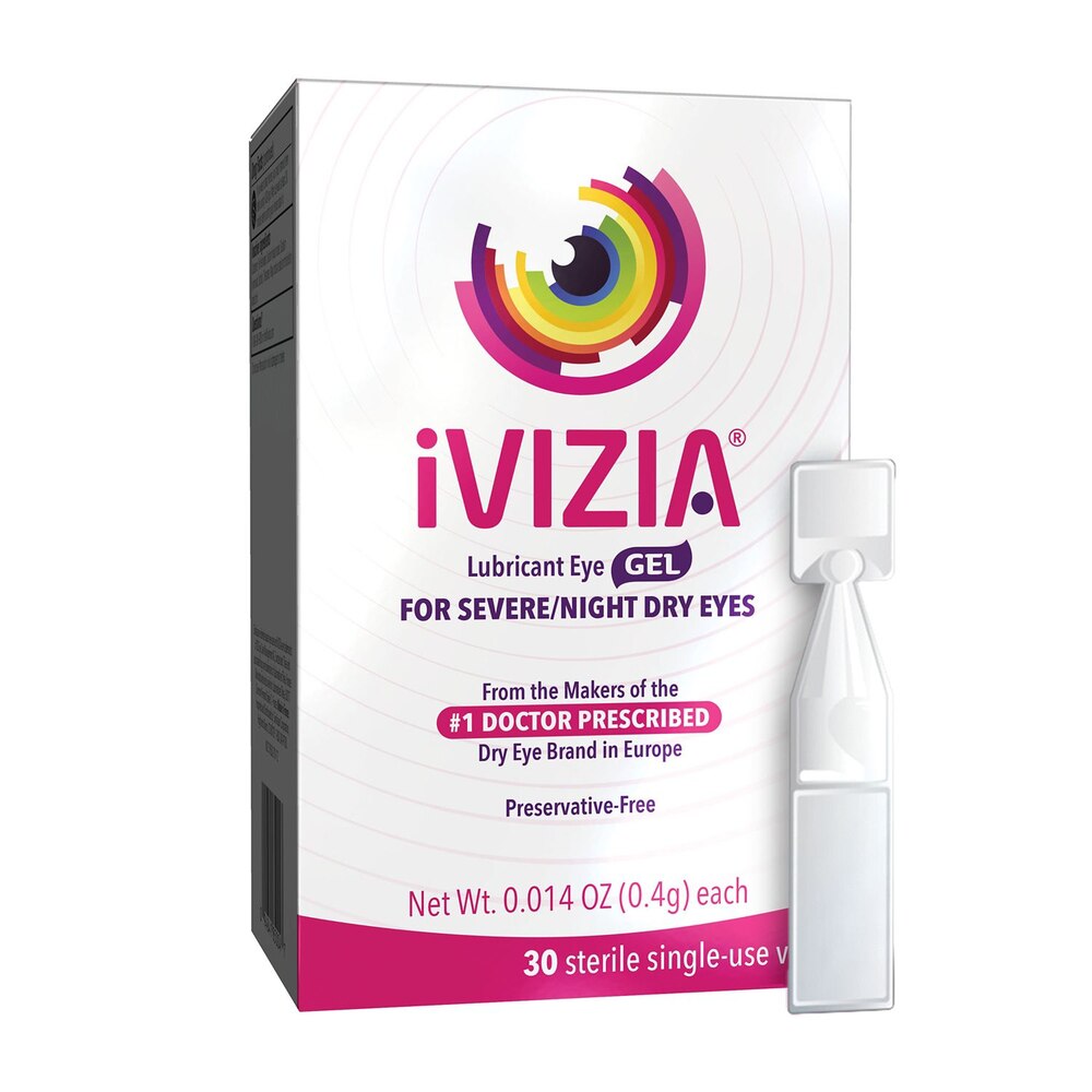 iVIZIA - Lubricant Eye Gel for Severe and Nighttime Dry Eye Relief, Preservative-Free, 30 CT