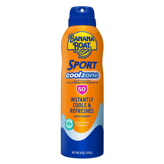 Banana Boat - Sport Cool Zone Clear Sunscreen Spray - SPF 50 - 6 oz