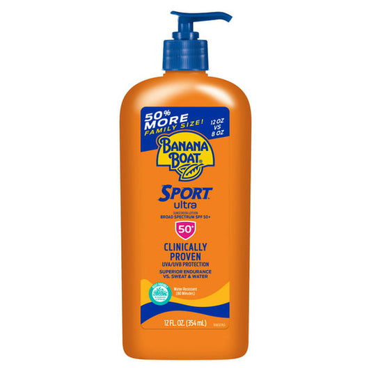 Banana Boat - Sport Ultra Sunscreen Body Lotion - SPF 50 - Family Size - 12 fl oz